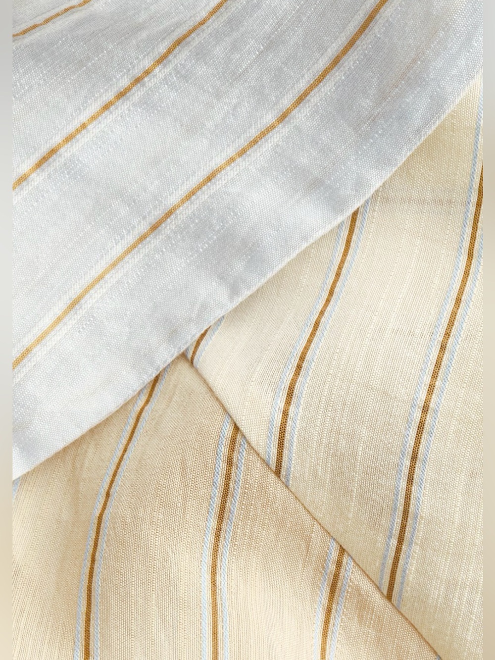 H&M EDITION NWT PALE YELLOW /STRIPED TIE-DETAIL BANDEAU DRESS - Picture 5 of 6